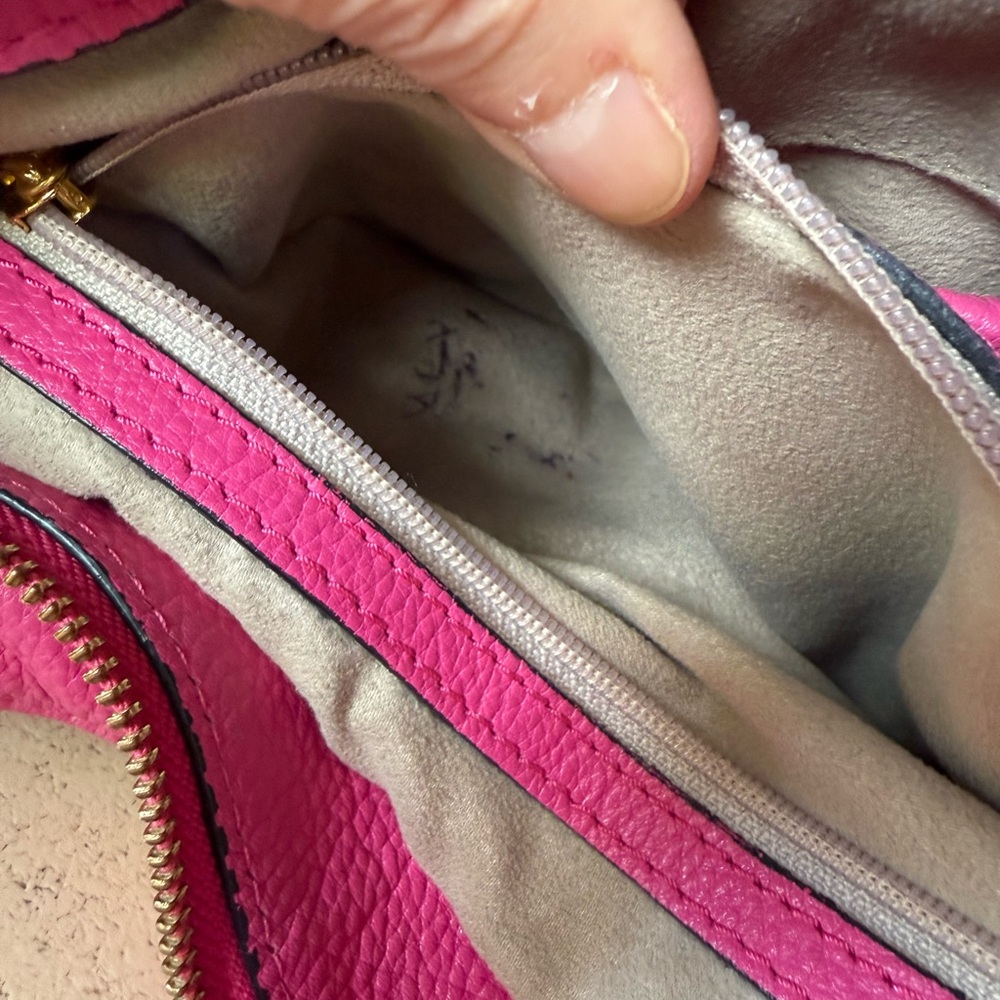 Jil Sander Barbie Pink leather hand bag gold accents - Picture 15 of 15